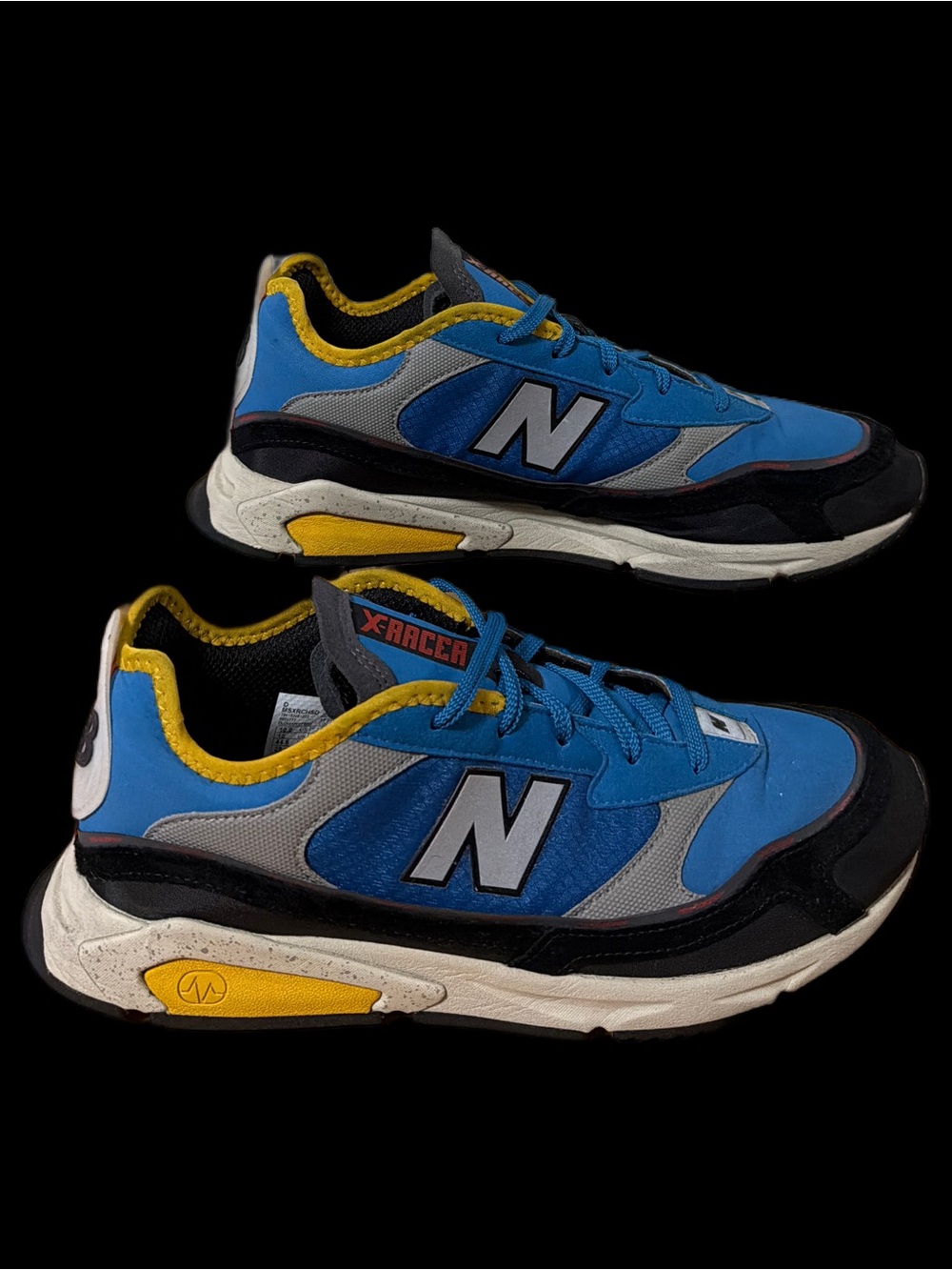 New Balance X-RACER Men’s size 10.5 Blue & Yellow Runners GUC - Picture 4 of 13